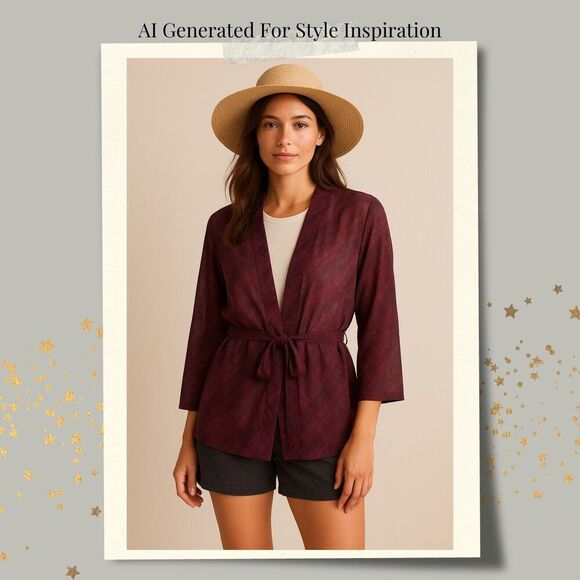 Victorias Secret Womens Semi Sheer Belted Robe Kimono Cover-Up One Size - Picture 3 of 13